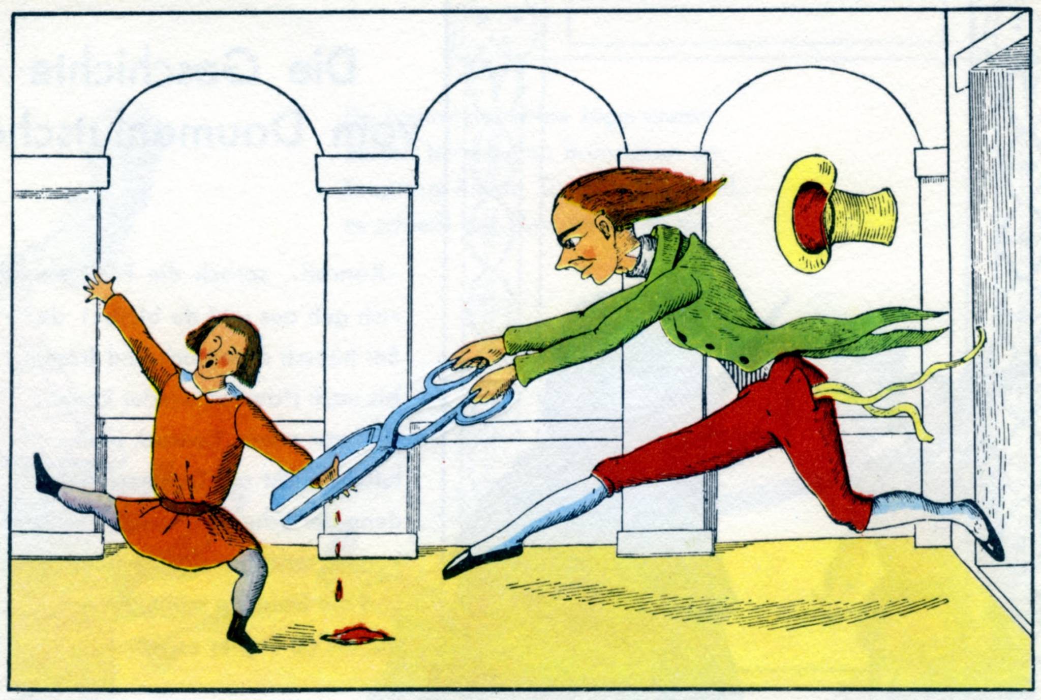 ‘Mamma had scarcely turned her back,

The thumb was in, Alack! Alack!’