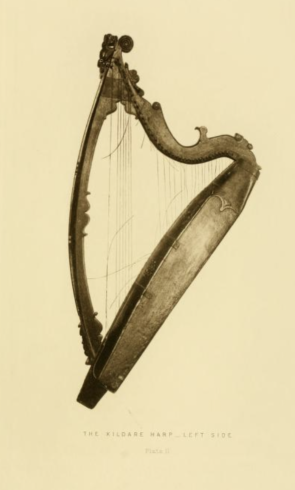 The FitzGerald harp as depicted in Robert Bruce Armstrong’s 1904 work, The Irish and The Highland Harps.