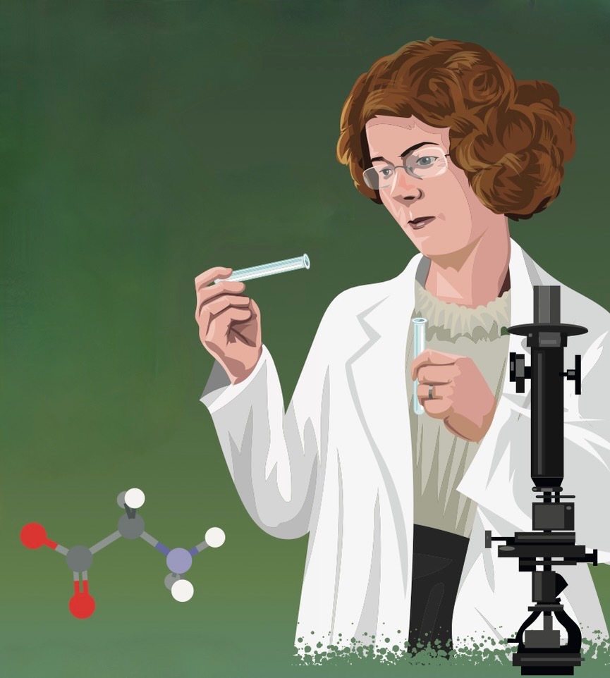 Dame Kathleen Lonsdale. Illustration: Derry Dillon.