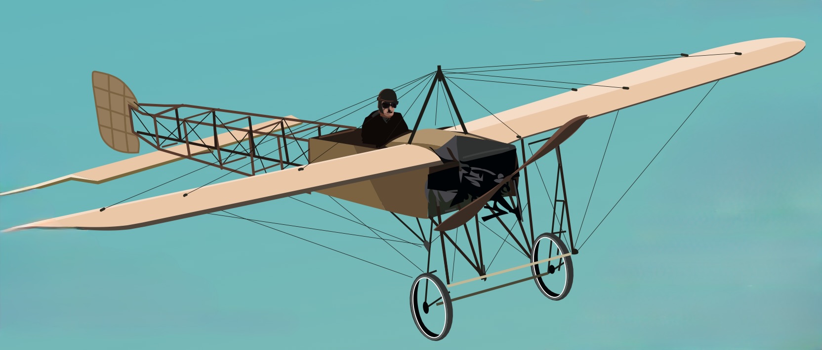 Corbett Wilson in flight. Illustration: Derry Dillon.