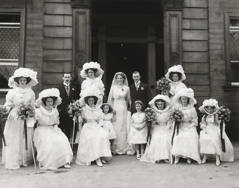 Jack and Sylvia's wedding Jack and Sylvia's wedding with some serious Edwardian flower bling on the bridesmaids.